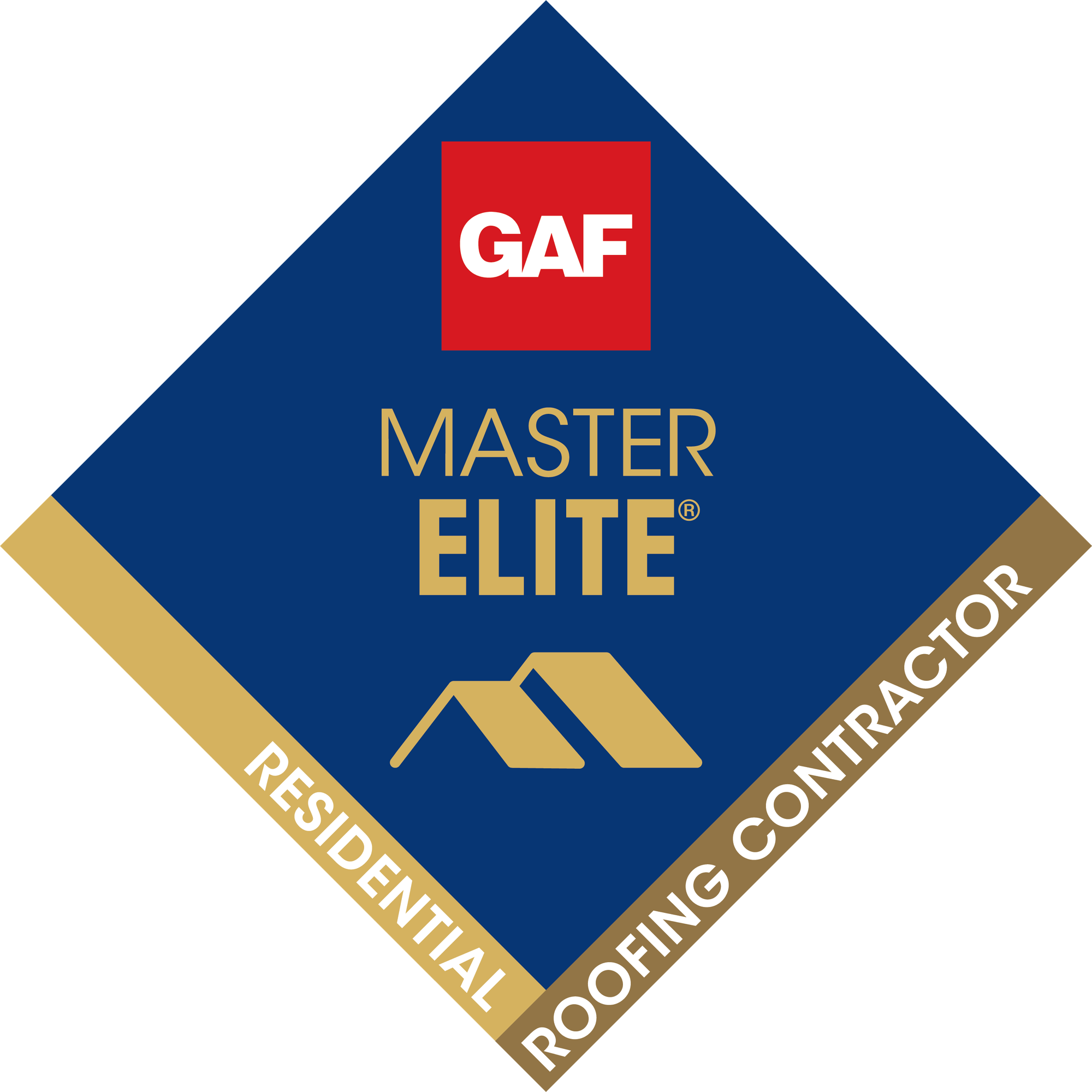 GAF Master Elite Residential Roofing Contractor certification badge